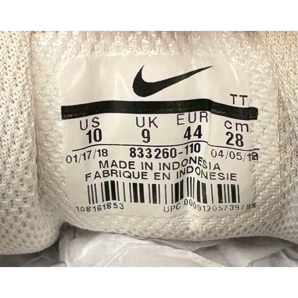 Nike Air Max Motion Low White (2018) 833260-110 Mens sneakers size 107