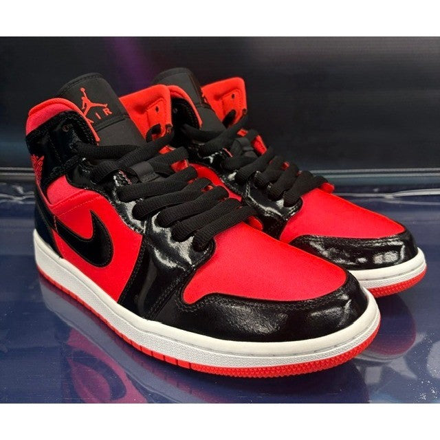 Jordan 1 Mid Hot Punch Black (2019) BQ6472-600 Womens sneakers size 111
