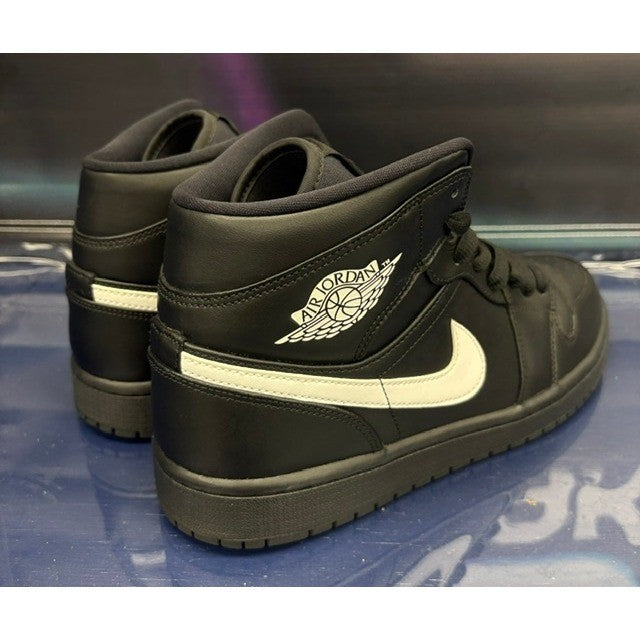 Jordan 1 Mid Black White (2018) 554724-049 Mens sneakers size 9.52