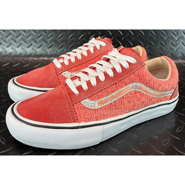 Vans X Supreme Old Skool Pro Iridescent Coral White Mens Low top sneakers size 80