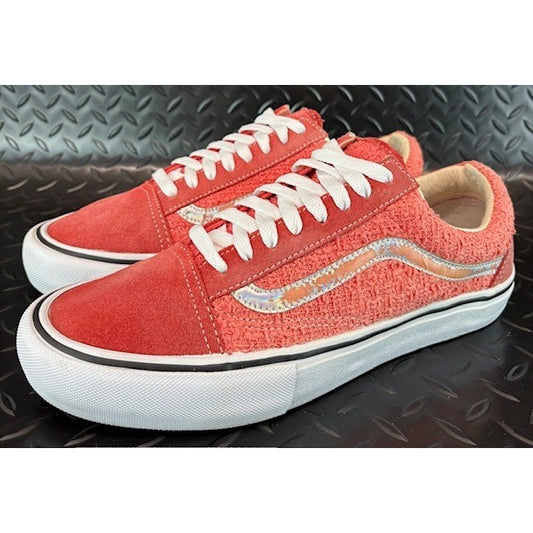 Vans X Supreme Old Skool Pro Iridescent Coral White Mens Low top sneakers size 80