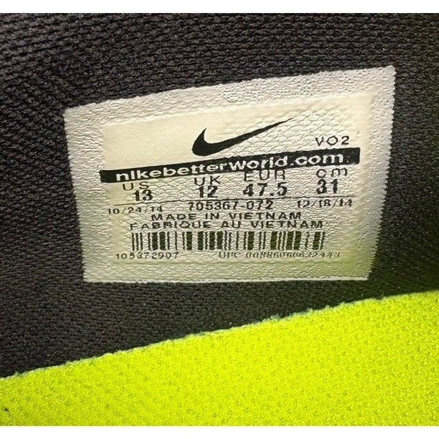 Nike Air Max Effort TR AMP Black Volt (2014) 705367-072 Mens sneakers size 138