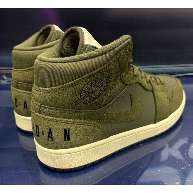 Jordan 1 Mid Olive Canvas (2018) BQ6579-300 mens sneakers size 9.52