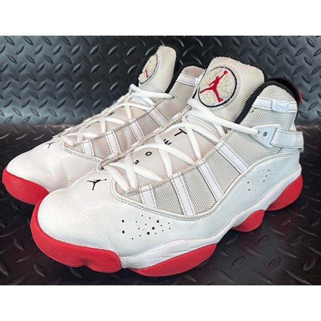 Jordan 6 Rings White University Red Black 322992-160 Mens sneaker size 8.50