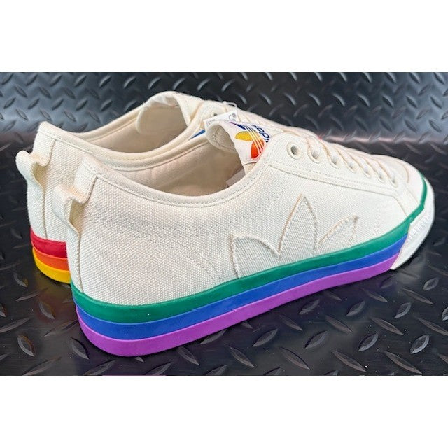 Adidas Nizza Pride Cream Rainbow Canvas EF2319 Mens sneakers size 123