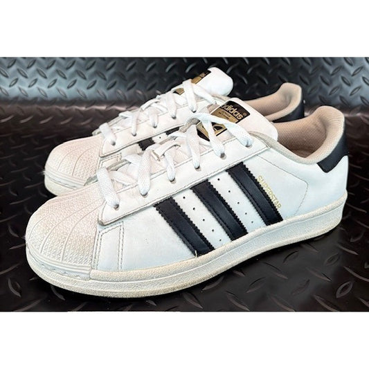 Adidas Superstar White Black Stripe Athletic Sneakers Casual Shoes Womens size 60