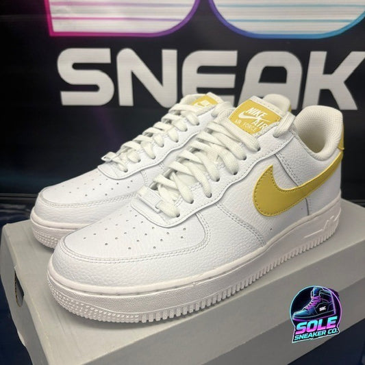 Nike Air Force 1 White Saturn Gold (2021) 315115-170 Womens sneakers size 9.50