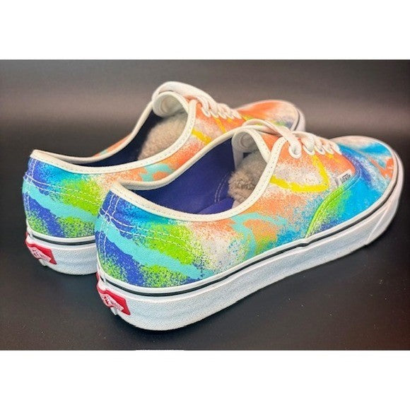 Vans Authentic Multi Color Splatter Paint Canvas Low Top Sneakers Mens size 102