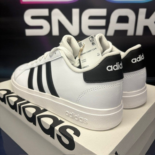 Adidas Grand Court 2.0 K White Black GW6511 Mens Tennis sneakers size 63