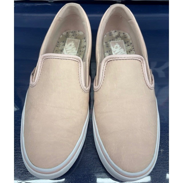 Vans Classic OTW Peach Leather White 721356 Womens slip-on sneakers size 8.54