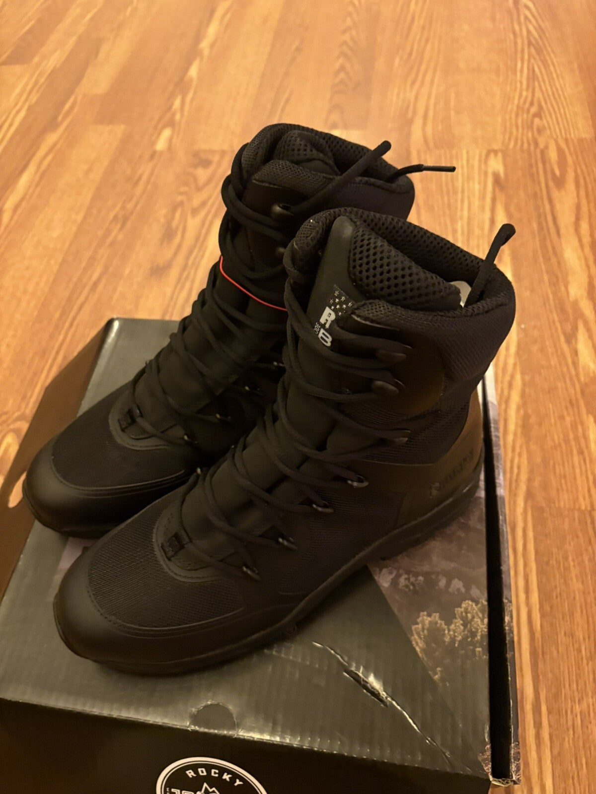 Rocky Code Blue 8” Public Service Mens Black Leather Tactical Boots Size 11.5 M1