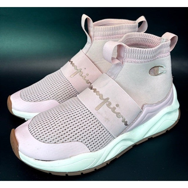 Champion Women's Pink Hi Top Rally Hush Sneakers size 100