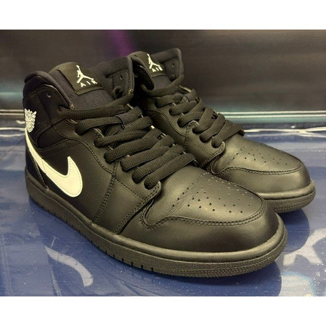 Jordan 1 Mid Black White (2018) 554724-049 Mens sneakers size 9.51