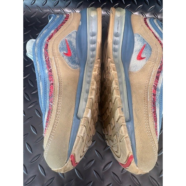 Nike Air Max 97 Wild West Blue Tan Denim BV6056-200 Mens sneakers size 85