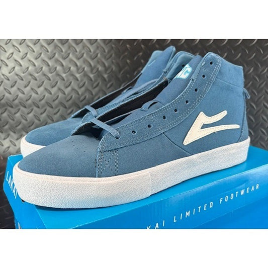 Lakai New Port Hi Blue Suede Skateboarding Sneakers Mens Size 10 MS219-0253-A000