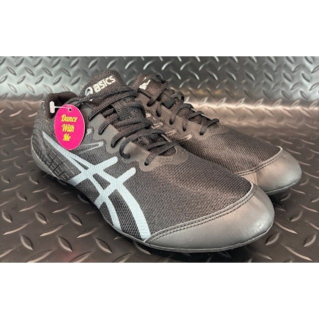 Asics Rhythmic 3 Dance Shoe Black Grey Womens size 7 sneakers S576N1
