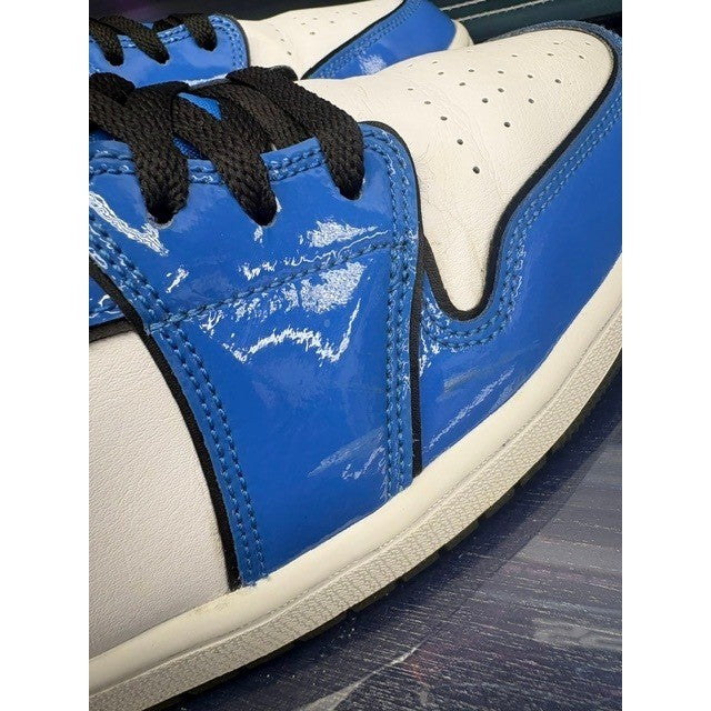 Jordan 1 Mid Signal Blue Patent Leather (2020) DD6834-402 Mens sneakers size 123