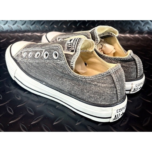 Converse All Star Gray Wash Canvas Slip On Sneakers Shoes Womens size 63