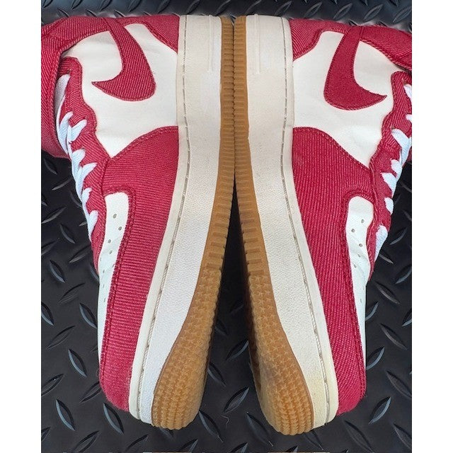 Nike Air Force 1 Mid Red Denim White 315123-607 Mens sneakers size 95