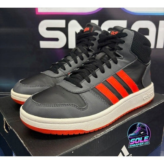 Adidas Hoops Mid 2.0 K Black Red (2021) GZ7768 Mens sneakers size 6.50