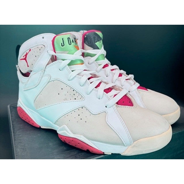 Air Jordan 7 VII Hare White Fuchsia Sneakers Athletic Shoes 2008 Mens size 8.51