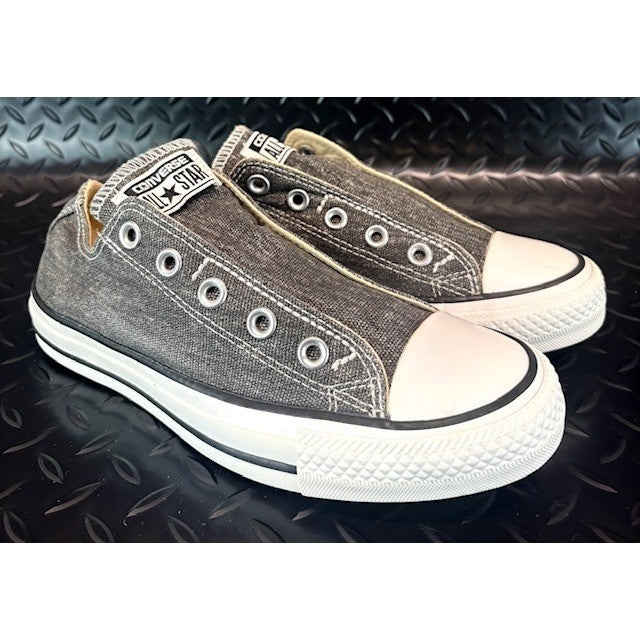 Converse All Star Gray Wash Canvas Slip On Sneakers Shoes Womens size 61