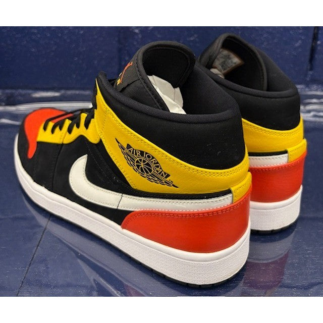 Jordan 1 Mid Black Armarillo Orange 852542-087 Mens sneakers size 123