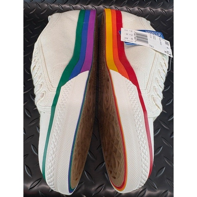 Adidas Nizza Pride Cream Rainbow Canvas EF2319 Mens sneakers size 126