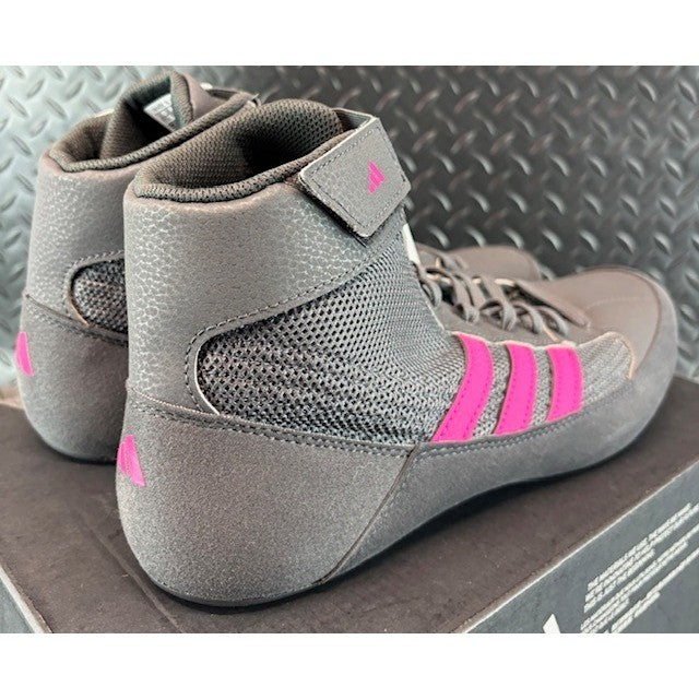 Adidas HVC Grey Pink Wrestling Shoes HP6870 Mens sneakers size 11.52