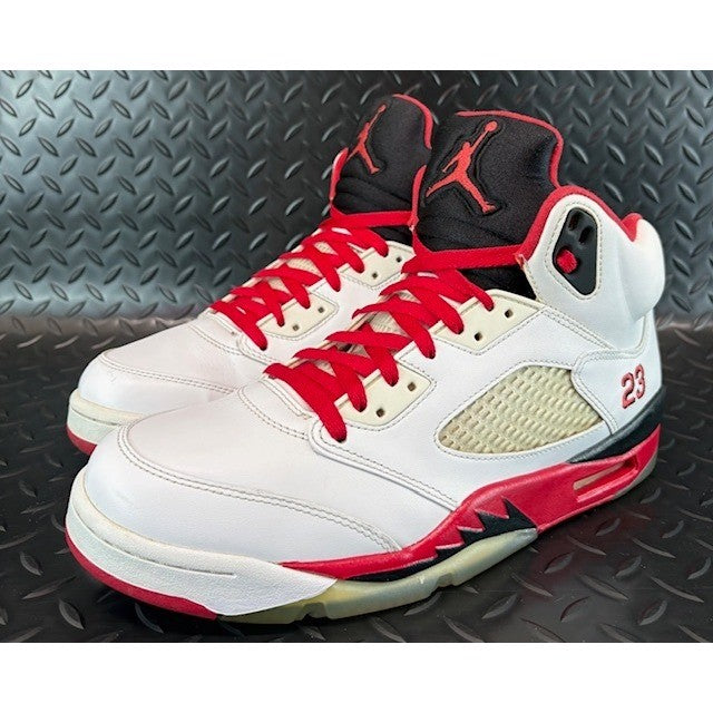 Jordan 5 Retro Fire Red Black Tongue (2013) 136027-120 Mens sneakers size 100