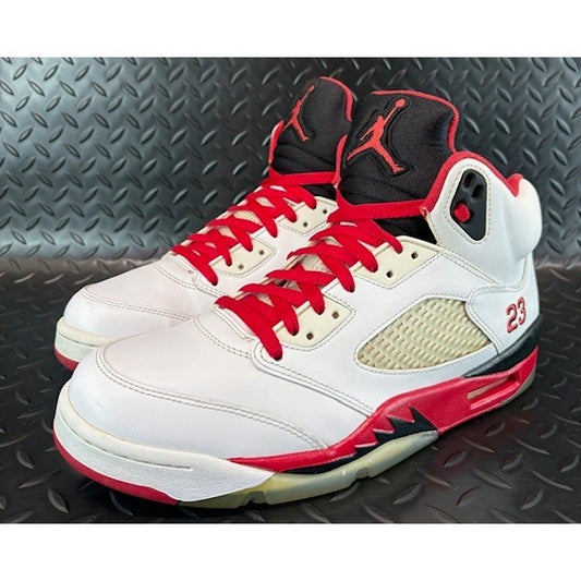 Jordan 5 Retro Fire Red Black Tongue (2013) 136027-120 Mens sneakers size 100