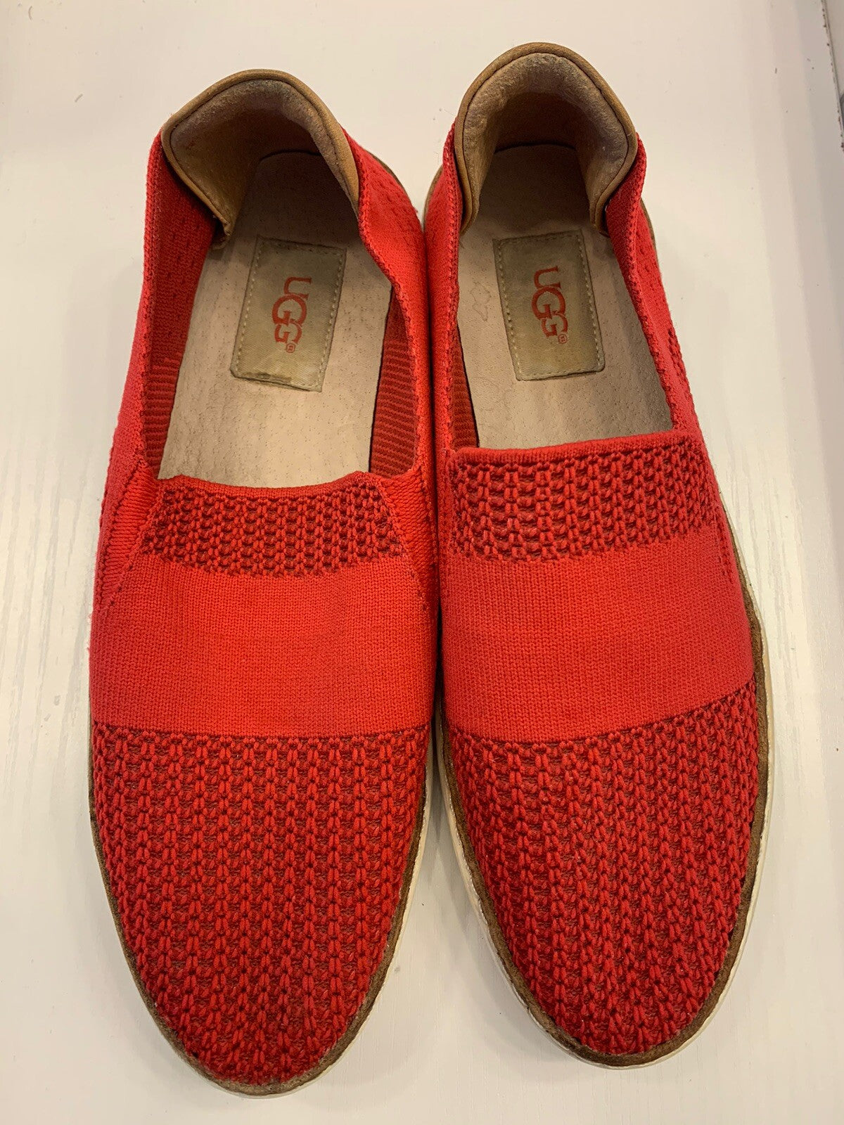 UGG Australia Sammy Women's Tango Red Slip On Casual Size 7 Knit0
