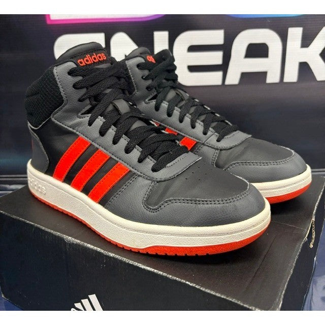 Adidas Hoops Mid 2.0 K Black Red (2021) GZ7768 Mens sneakers size 6.51