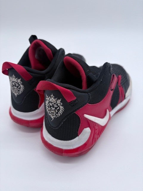 Nike Lebron Witness 7 Mid Bred Youth Size 5.5 Black Red Sneakers NO LACES2