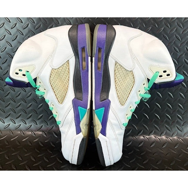 Jordan 5 Retro Grape White Purple Teal 136027-108 Mens sneaker size 105