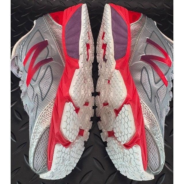 New Balance 870v4 Running Shoes Sneakers Silver Red Lightweight Womens size 55