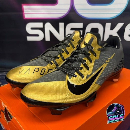 Nike React Vapor Ultrafly Elite 4 Black Gold DA0701-012 Mens cleats size 140