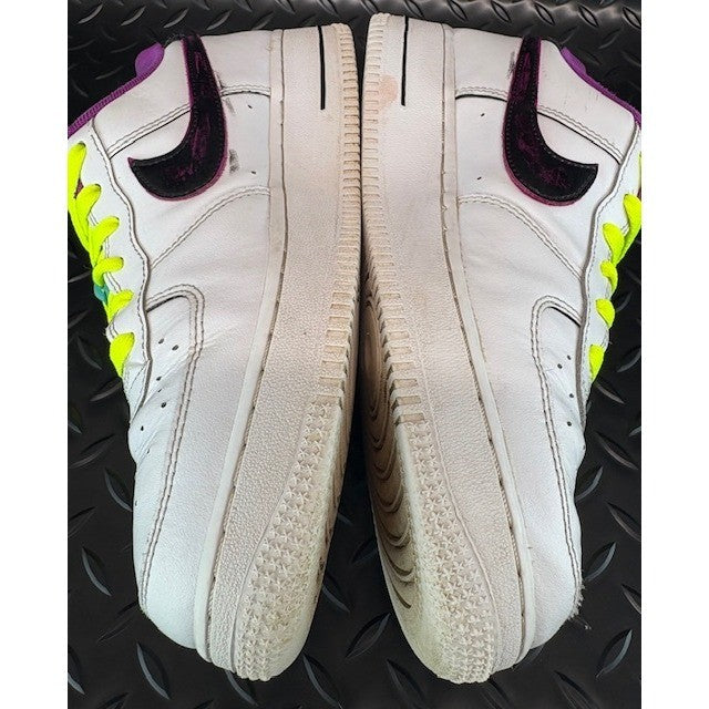 Nike Air Force 1 Low 07 LV8 Just Do It White Purple womens sneakers sz 8.5 / 7Y6