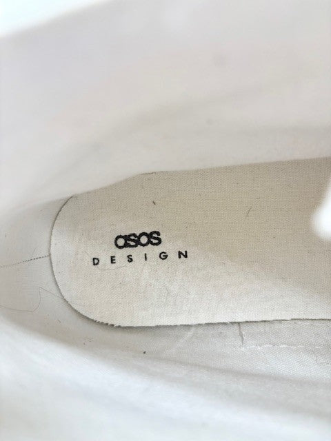 Asos Design White high top Mens Sneakers Size 105