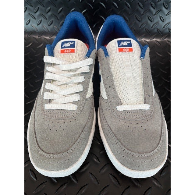 New Balance NB Numeric 440 Grey Blue White Suede Skateboarding Mens size 9.54