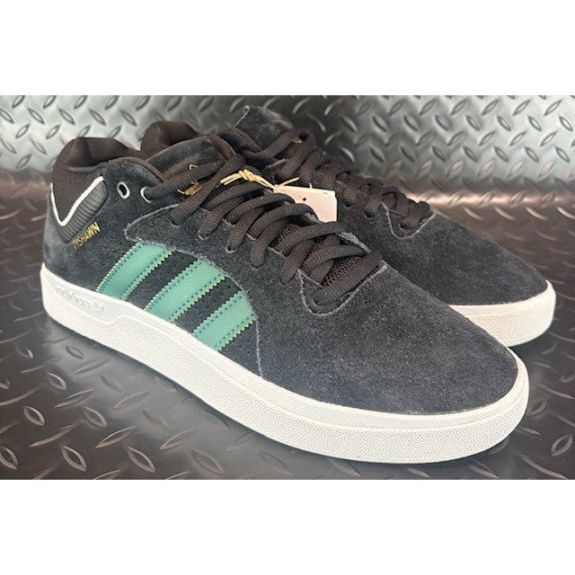 Adidas Tyshawn Mid Skateboarding GW3168 Black Green Mens Sneakers Size 101
