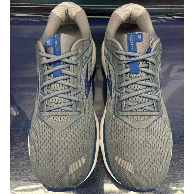 Brooks Ghost 12 Grey Blue White (2019) 1103161D003 Mens sneakers size 11.54