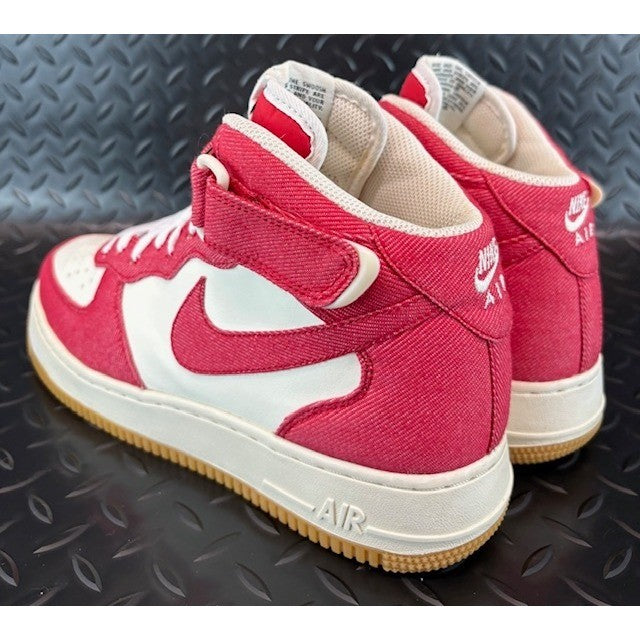 Nike Air Force 1 Mid Red Denim White 315123-607 Mens sneakers size 93