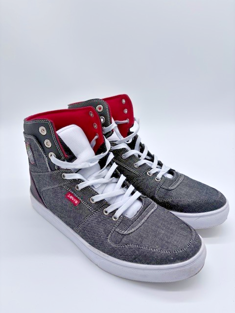 Mens size 13 Levi Strauss Black Denim sneakers shoes San Francisco high tops3