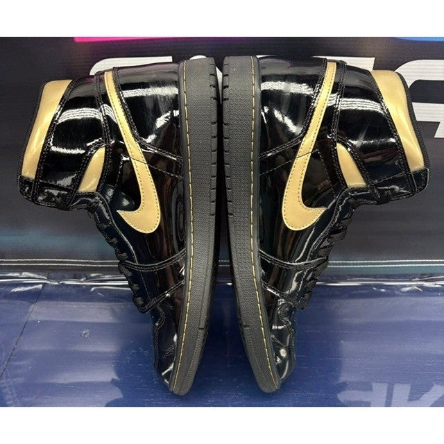 Jordan 1 Retro High Black Metal Gold (2020) 555088-032 Mens sneakers size 10.55