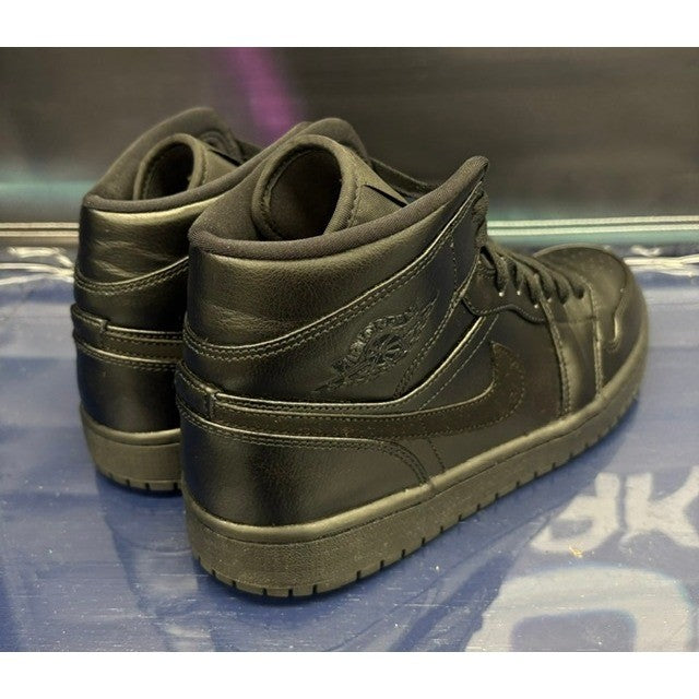Jordan 1 Mid Triple Black (2019) 554724-090 Mens sneakers size 9.52