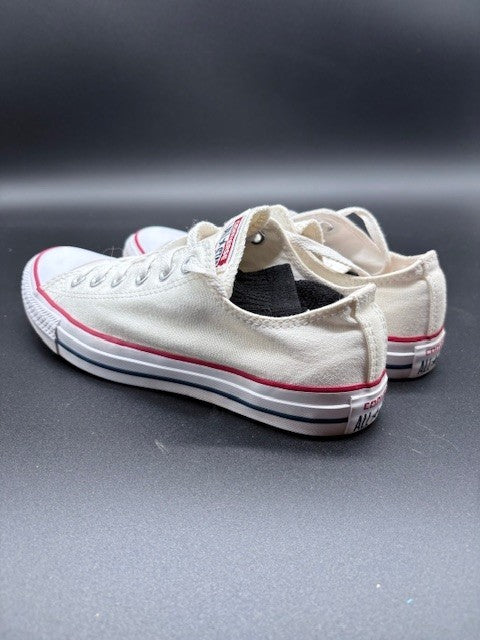 Converse Chuck Taylor All Star Low Optic White Mens size 5.5 beige canvas red3