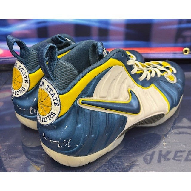 Custom Foamposites 12 of 68 pairs Blue Yellow Warriors Mens sneakers size 142