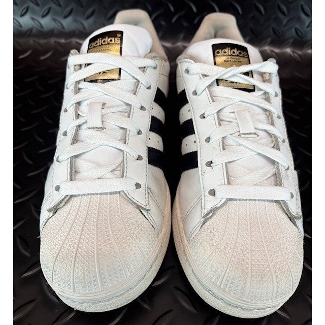 Adidas Superstar White Black Stripe Athletic Sneakers Casual Shoes Womens size 64