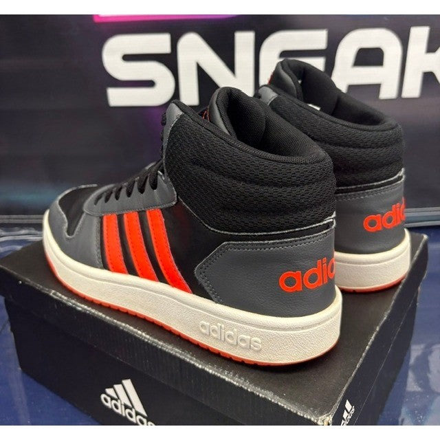 Adidas Hoops Mid 2.0 K Black Red (2021) GZ7768 Mens sneakers size 6.53